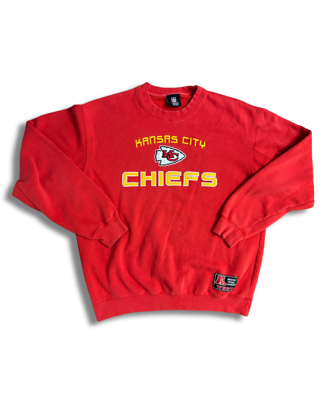 VINTAGE Red Applique Chiefs Crewneck