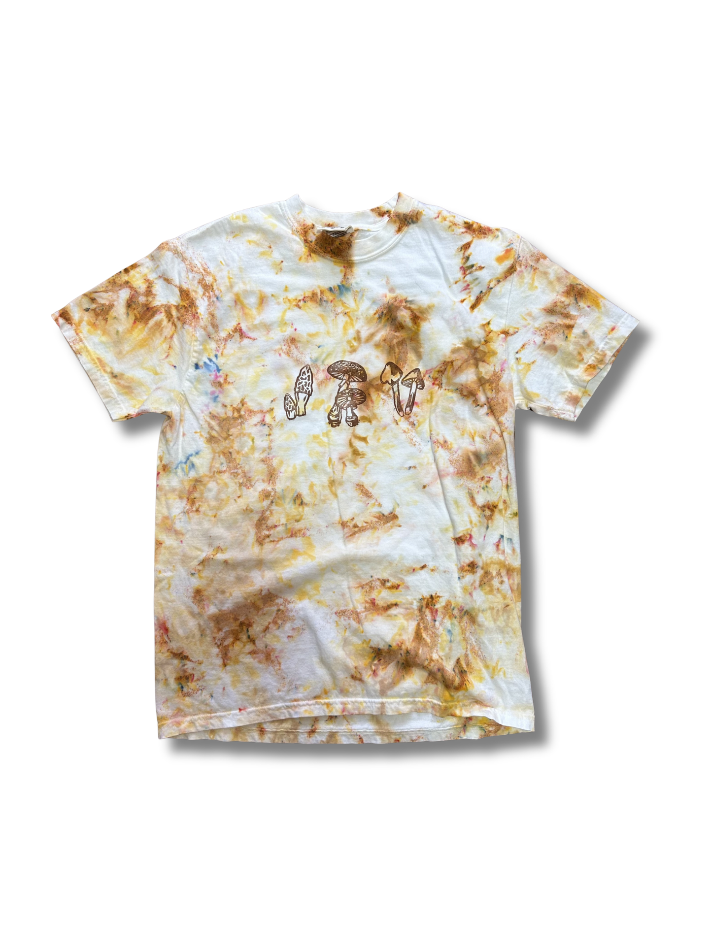 MUSHROOM BROWN VARIANTS HAND PRINTED T-SHIRT