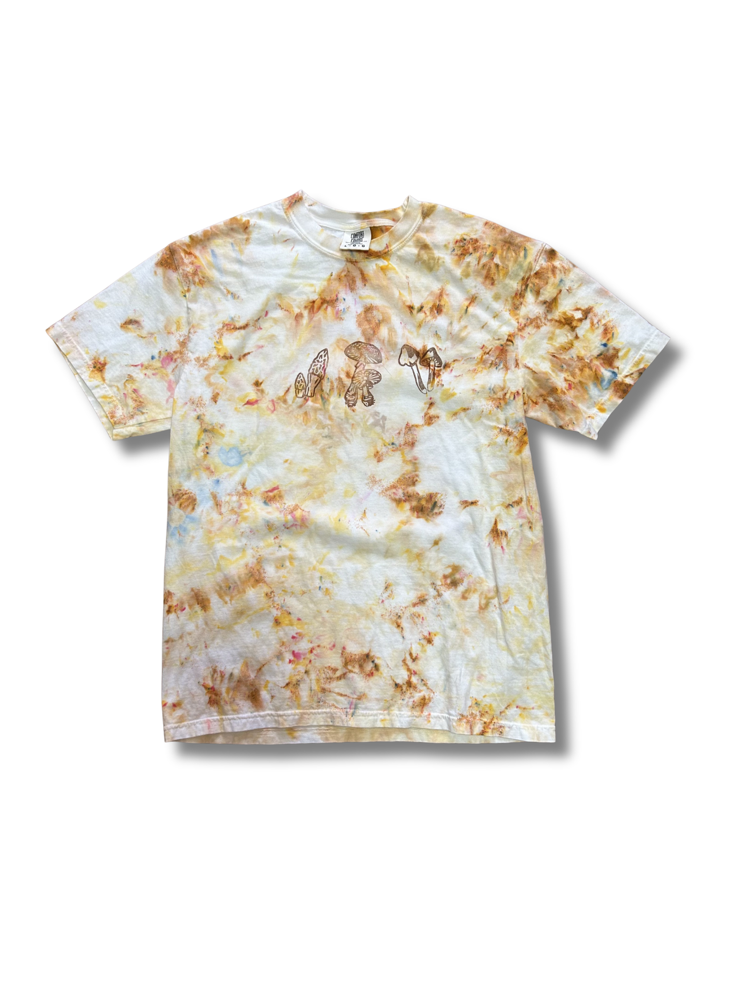 MUSHROOM BROWN VARIANTS HAND PRINTED T-SHIRT
