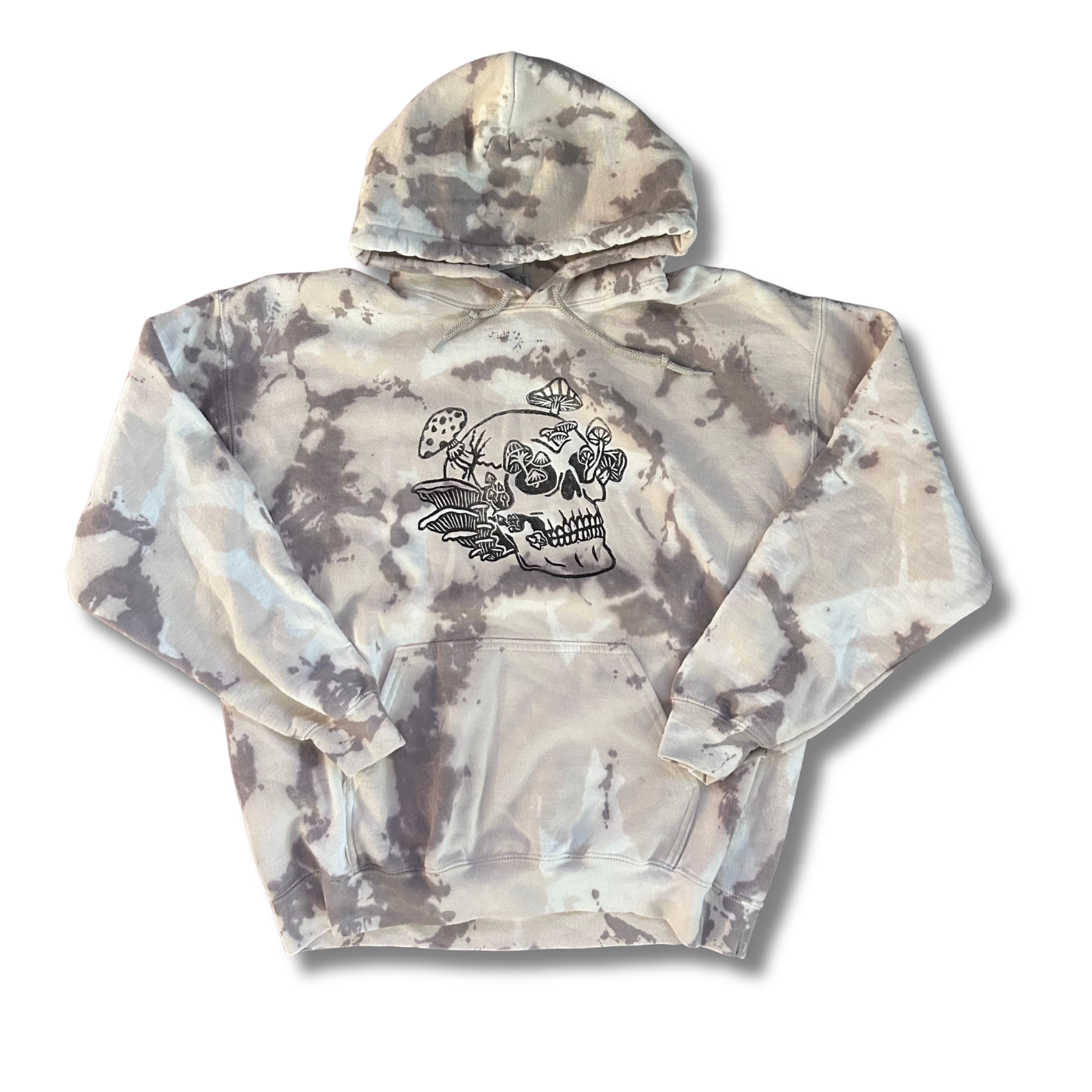 Skull with Mushrooms Hoodie