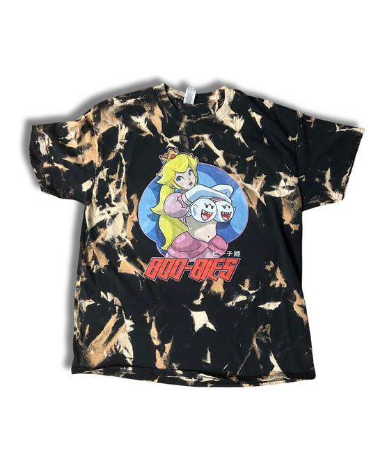 Ghost Boo-bies Princess Peach Acid Wash T-Shirt