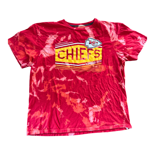 Chiefs Red Yellow Accent Acid Wash T-Shirt