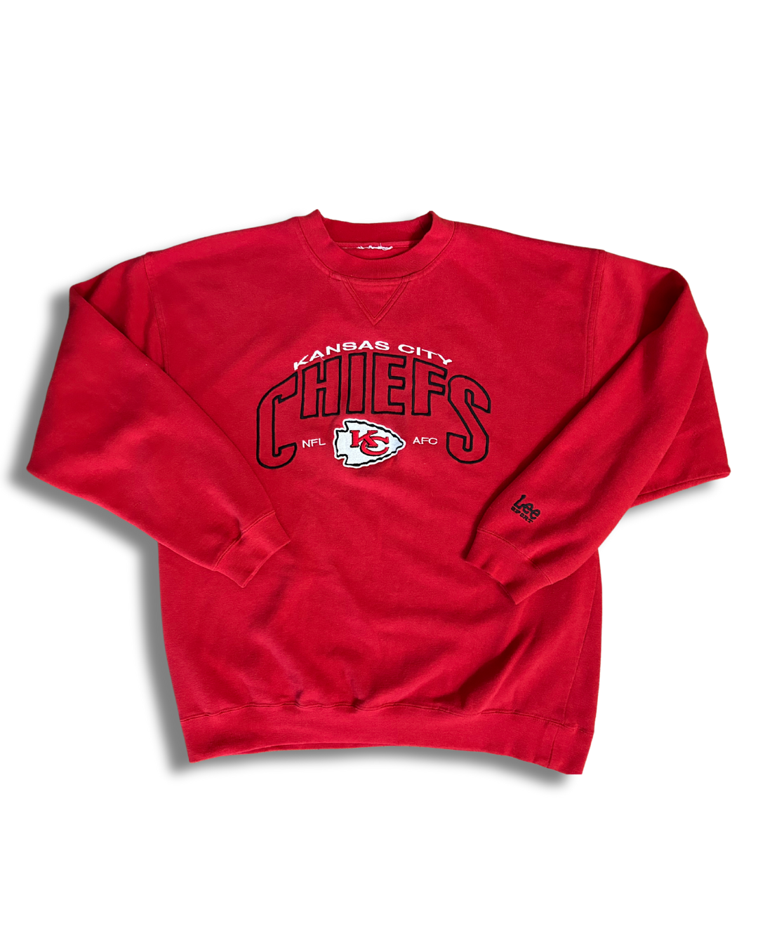 VINTAGE Lee Red Embroidered Class Chiefs Crewneck