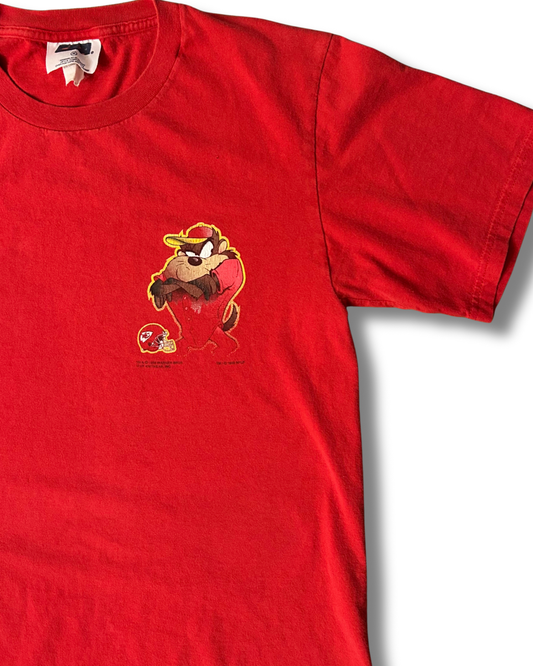 VINTAGE 1999 Kansas City Chiefs x Looney Tunes Taz Graphic Tee RARE