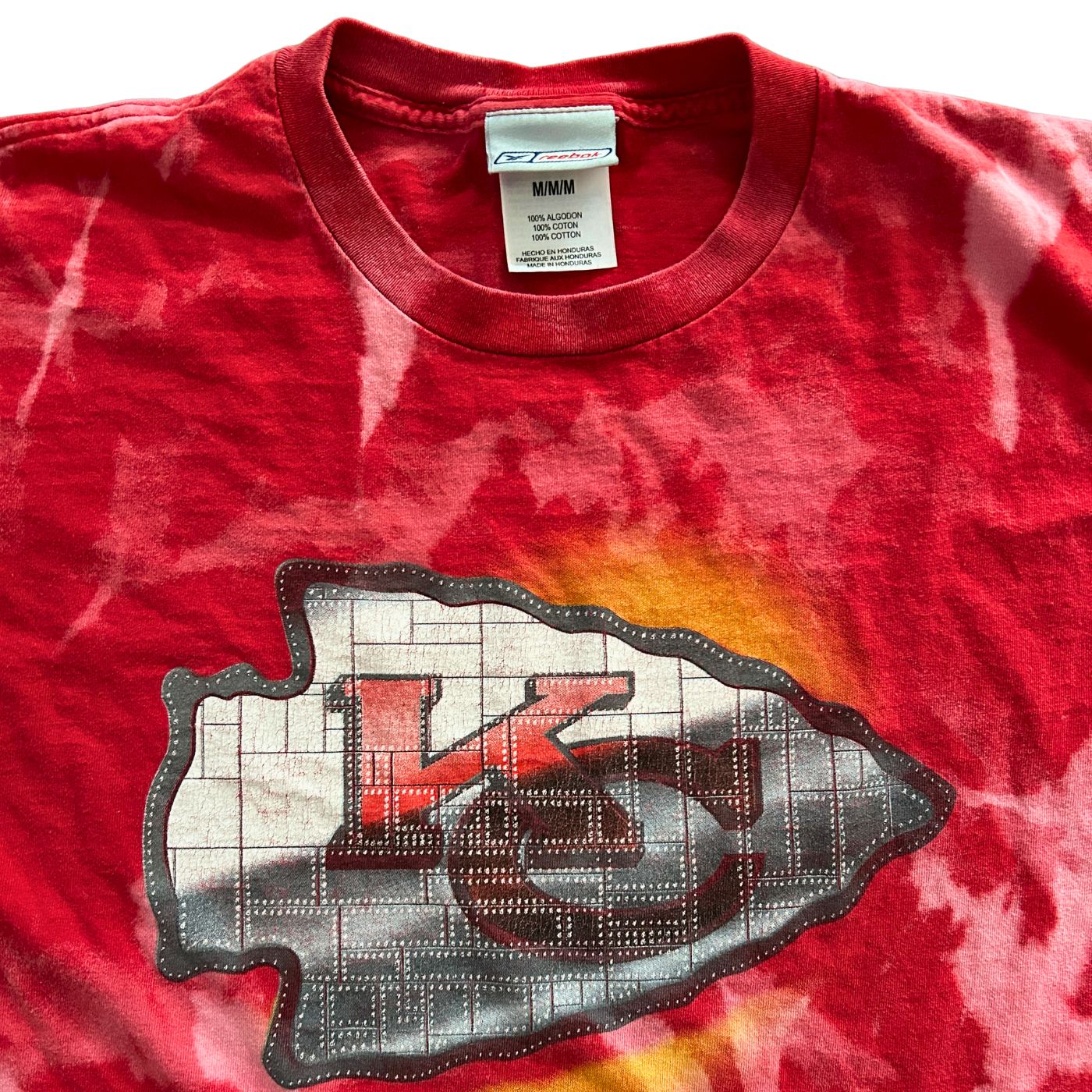 Metallic Red Logo Acid Wash Arrowhead T-Shirt