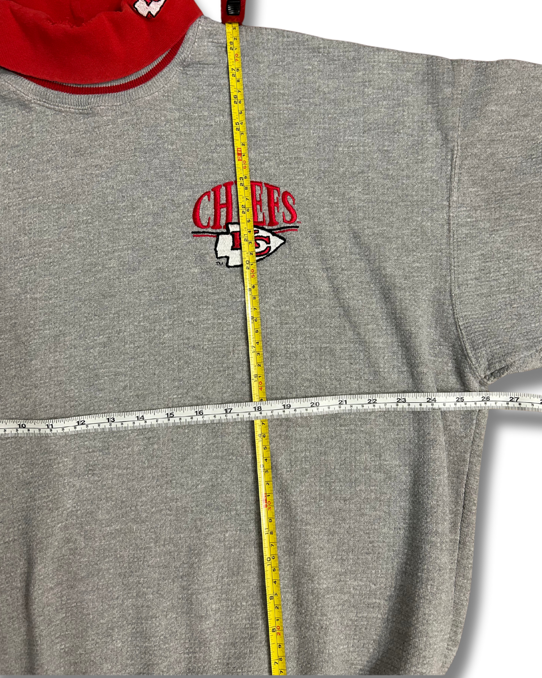 VINTAGE SUPER UNIQUE Chiefs Embroidered Turtleneck Sweatshirt