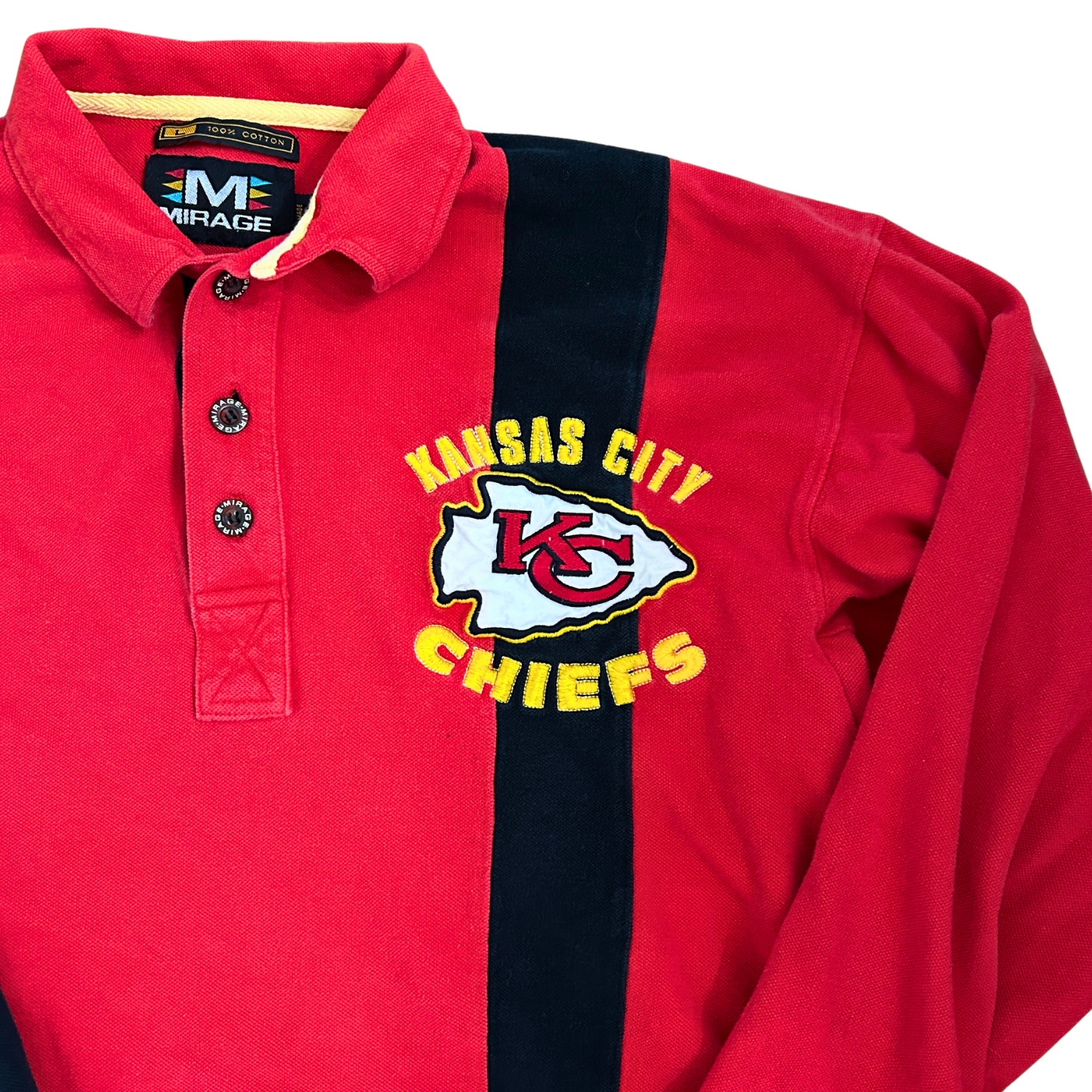 VINTAGE RARE Mirage Chiefs Colorblock Rugby Polo