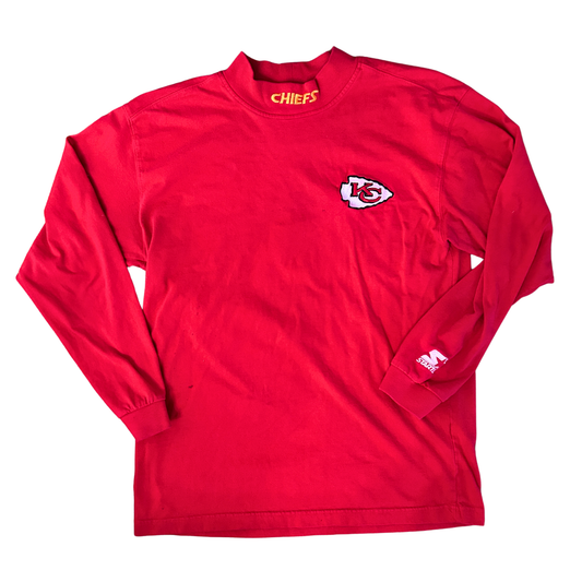 VINTAGE Starter Chiefs Embroidered Mockneck Long Sleeve