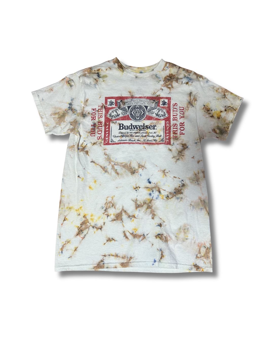 Budweiser Red Text Tie Dye Tee