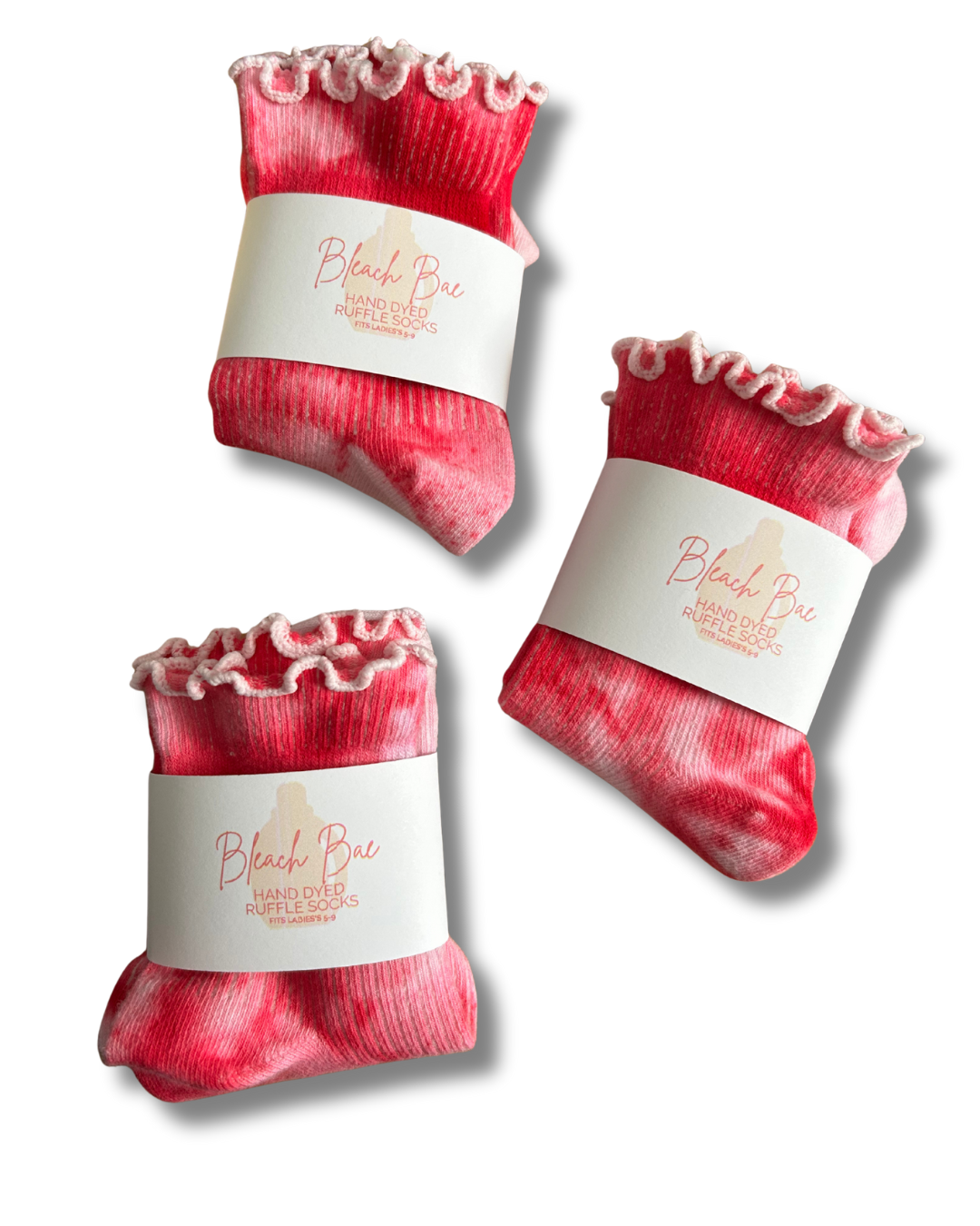 Hand Dyed Ruffle Socks