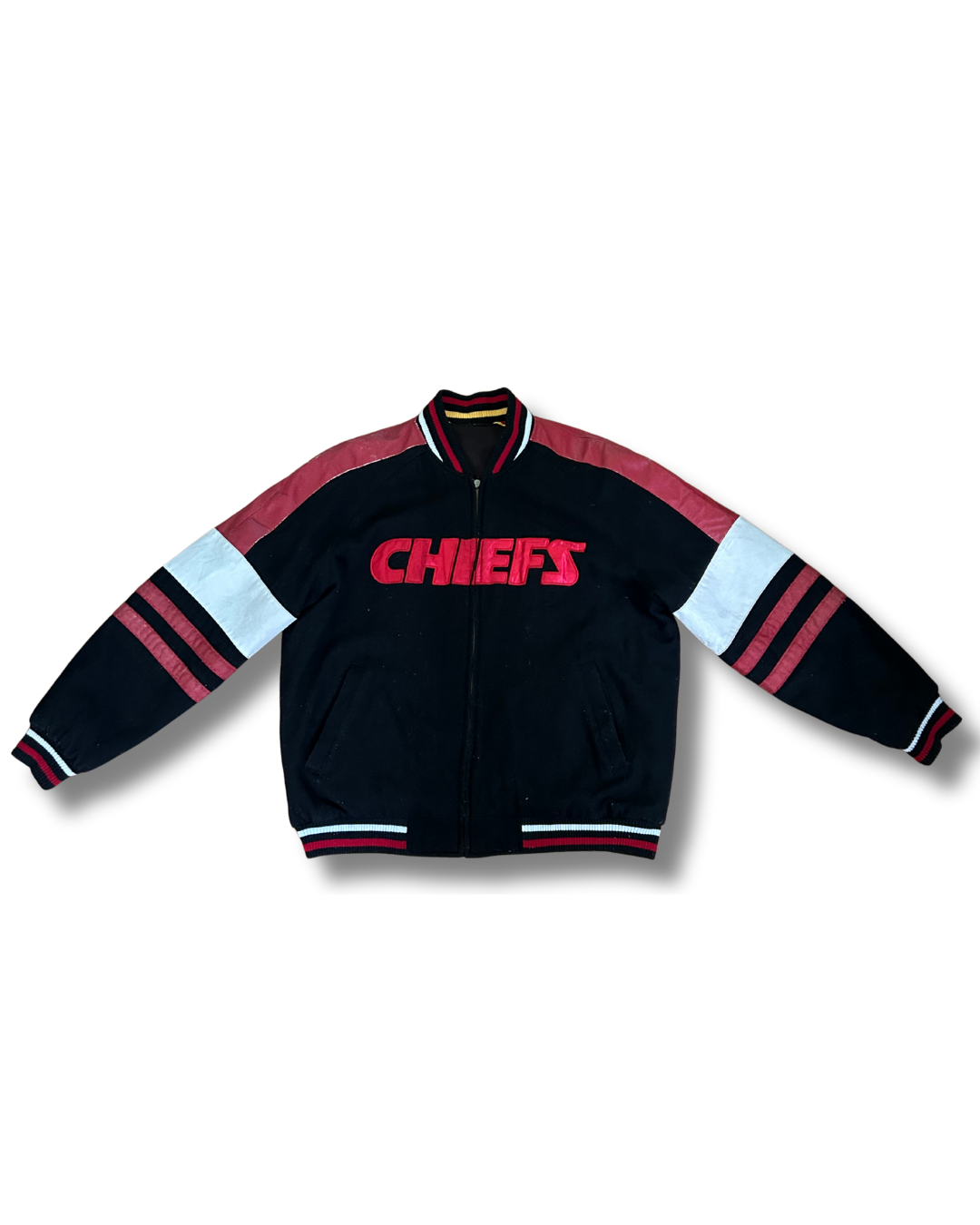 VINTAGE 1990s Reversible Kansas City Chiefs Varsity Bomber – Collector Edition – Size M (Fits XL)