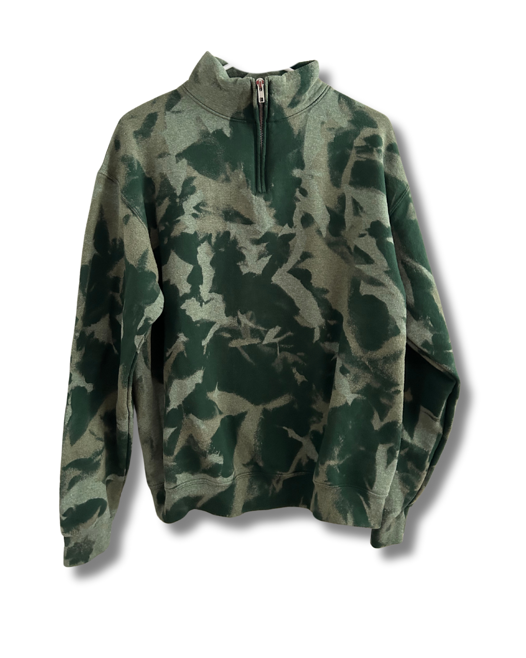 Ivy Green Acid Wash Quarter Zip