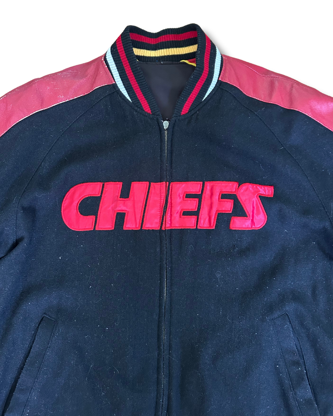 VINTAGE 1990s Reversible Kansas City Chiefs Varsity Bomber – Collector Edition – Size M (Fits XL)
