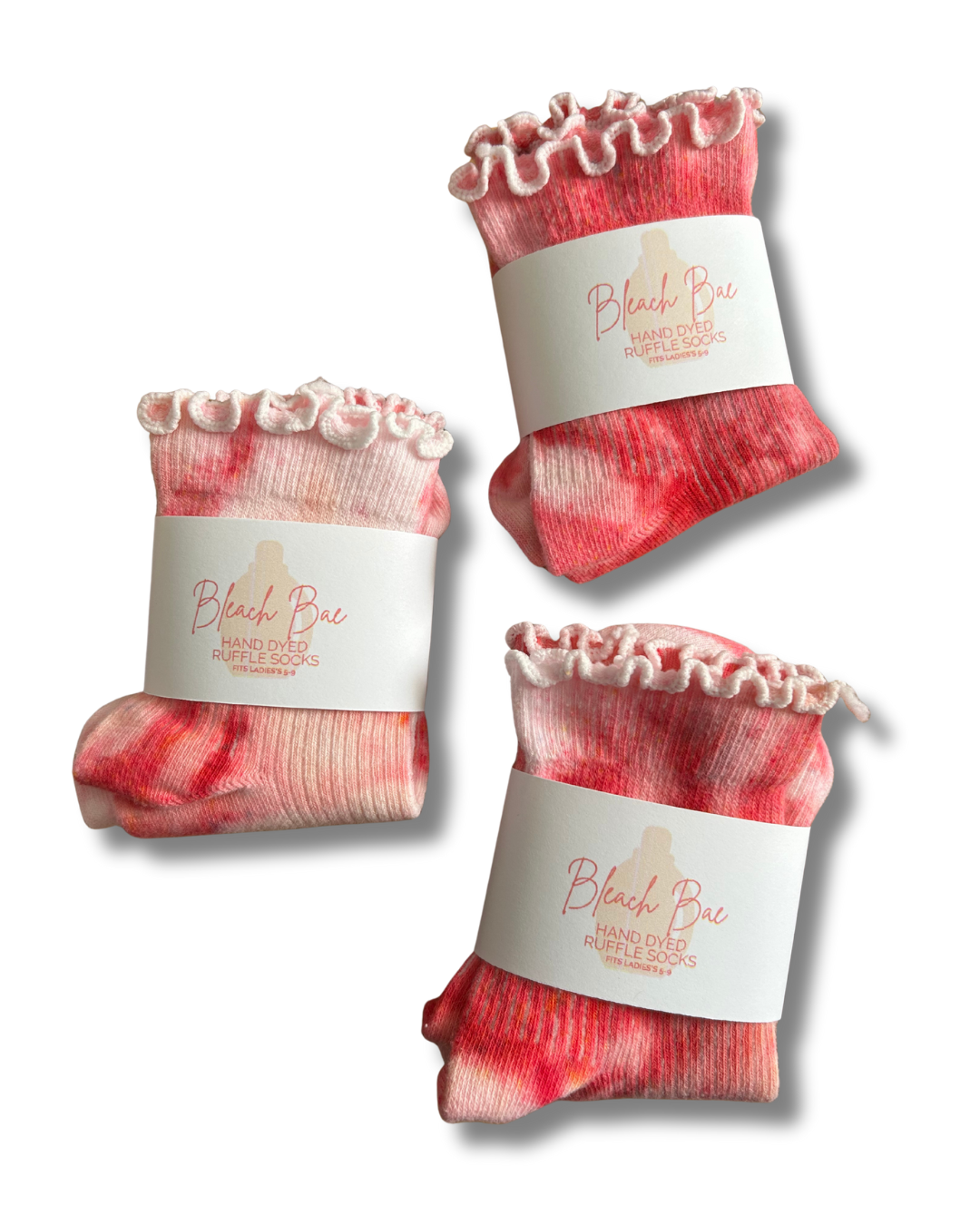 Hand Dyed Ruffle Socks