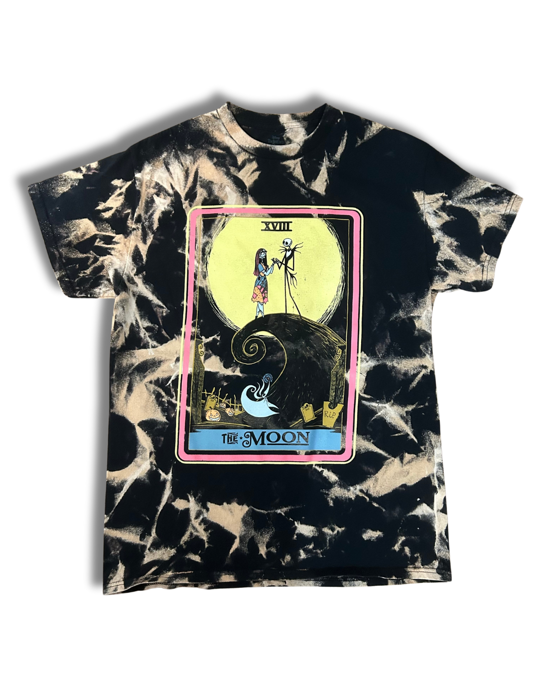 Nightmare Before Christmas Tarot Acid Wash T-Shirt