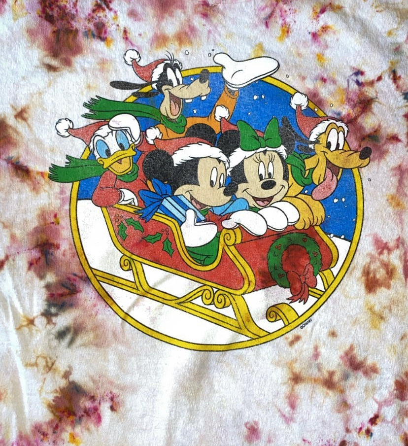 Ice Dye Holiday Disney Crew Shirt