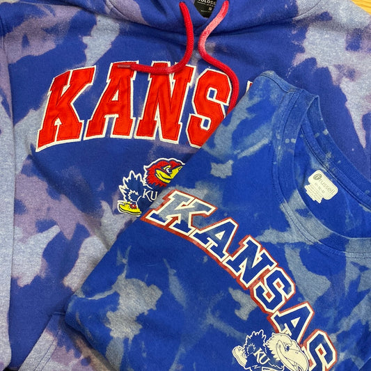 KU hoodie and longsleeve